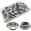 CTRICALVER 30pcs Stainless Steel Air Vent Hole Ventilation Louvers Round Mesh Hole 19mm Round Ventilation Grille for or Shoe Cabinet Round,