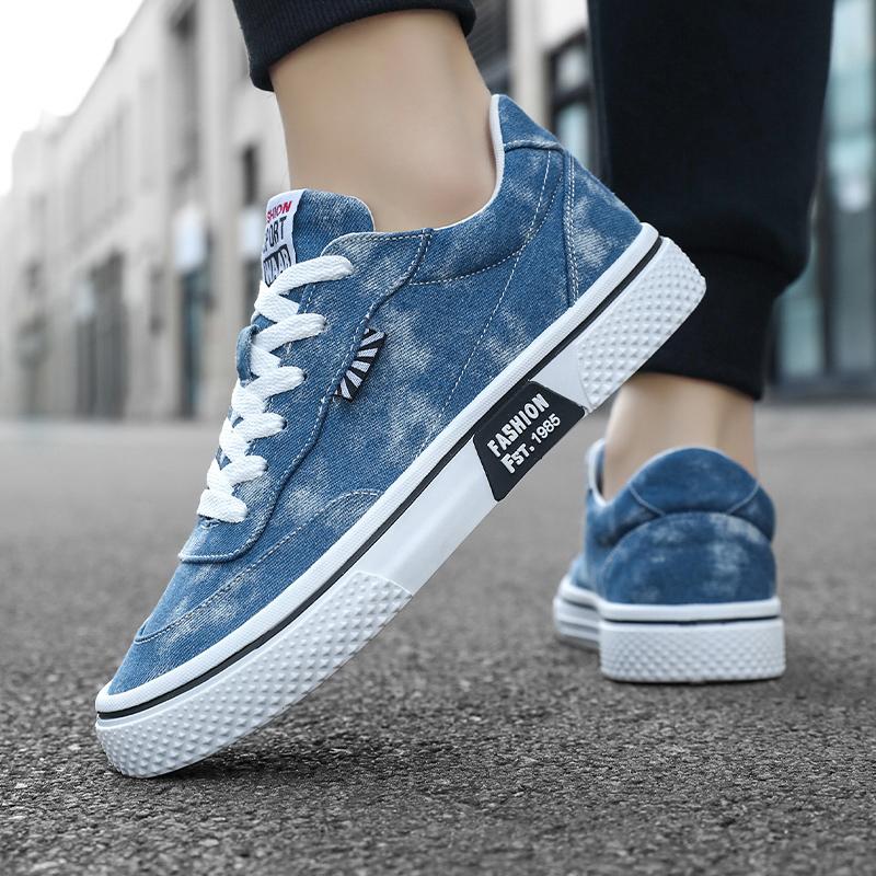 Men's Canvas Shoes Large Size Fashion Casual Sports Shoes Men's Platform Light Breathable Men's Outdoor Running Shoes