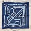 Used Unused Hermes Pocket Square 42cm Silk Scarf With Tags and Box
