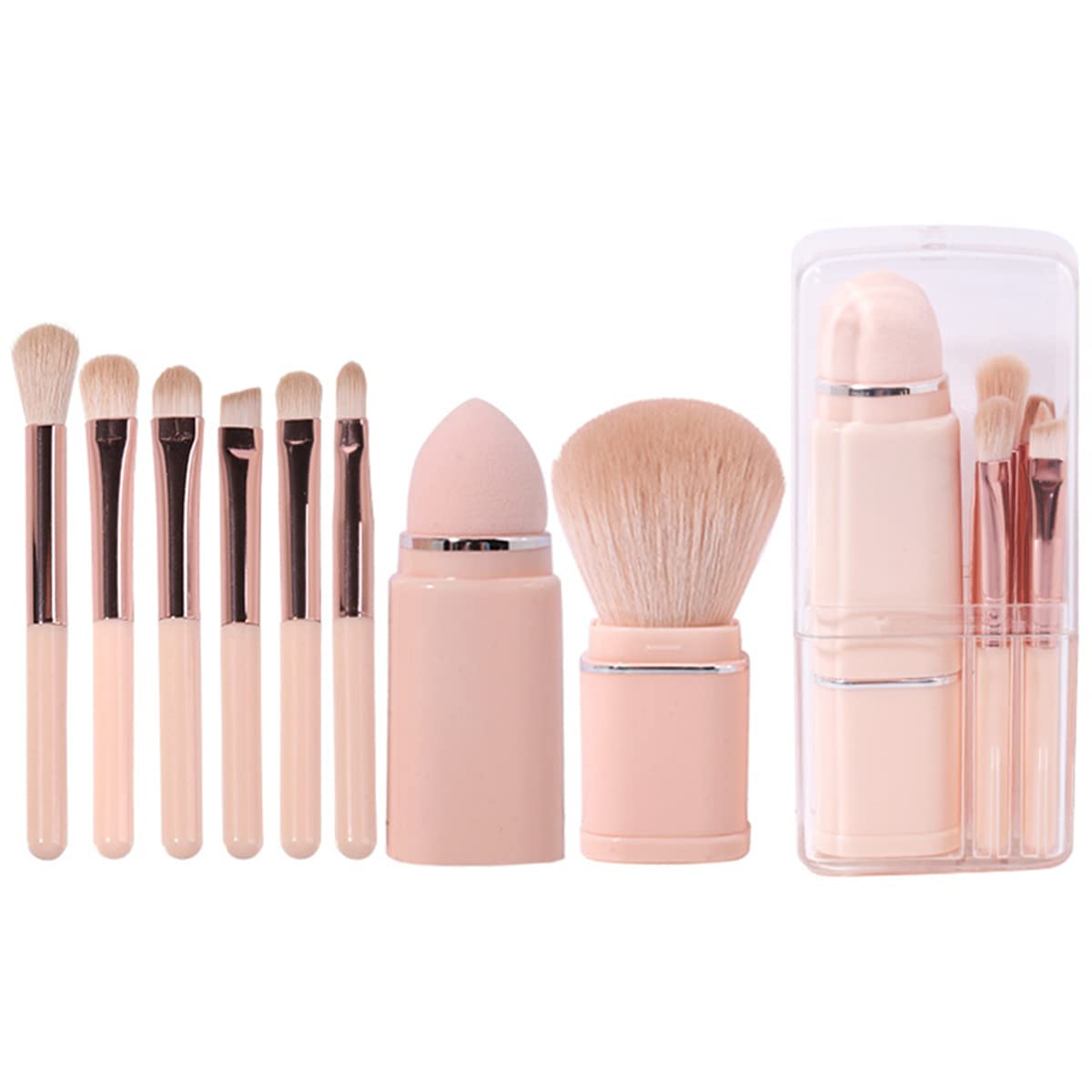 

Makeup Brushes Set of 8 Popular Cute Mini Easy to Carry Compact Portable Laluna Storage Capsule Makeup Brushes Makeup Brush Eyeshadow Powder Brush