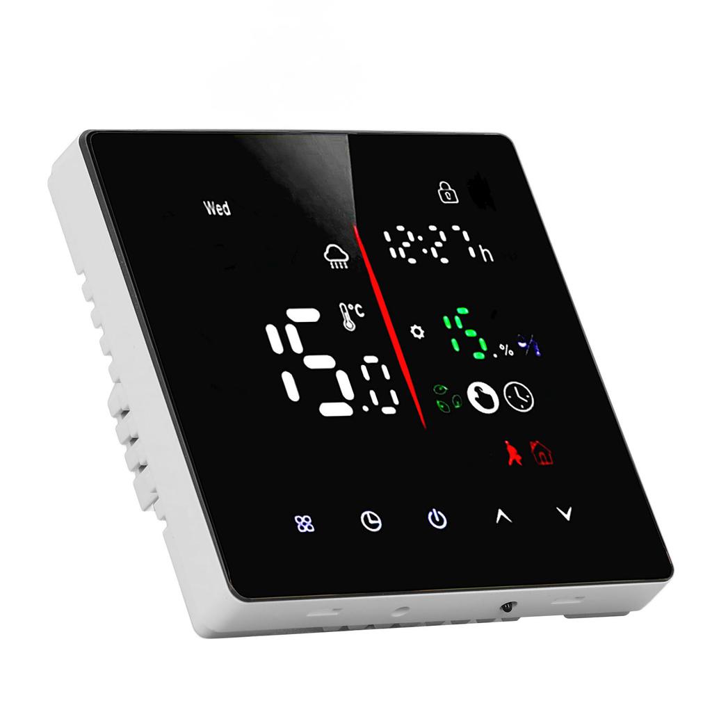 Touchscreen-Thermostat mit Verknüpfungsfunktion Wandmontage Temperaturregler für Wasserfußbodenheizung AC 90‑240V 3A