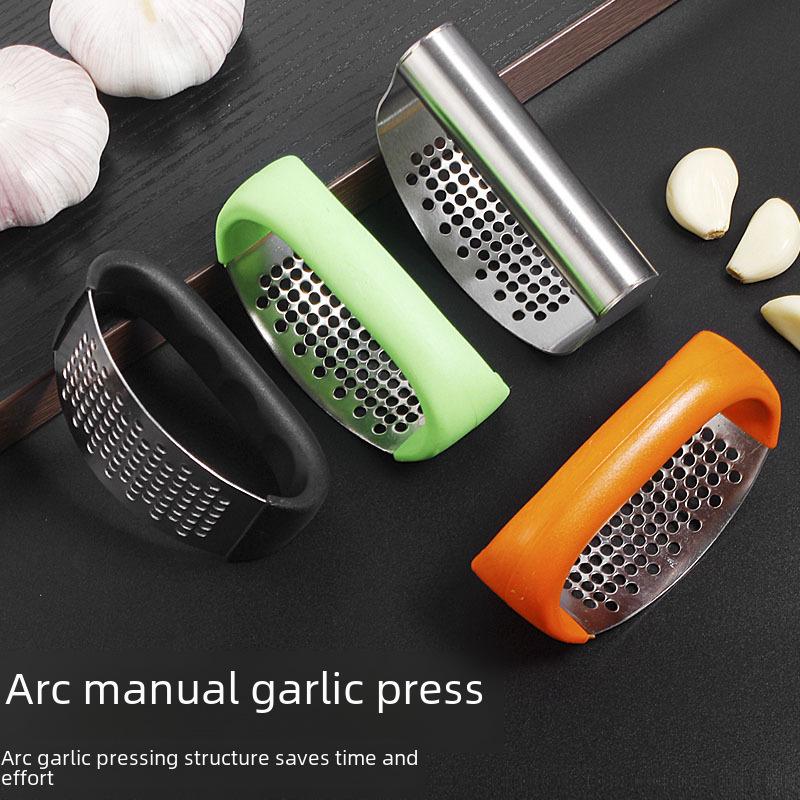 Silicone & Stainless Steel Garlic Peeler and Press Tool 