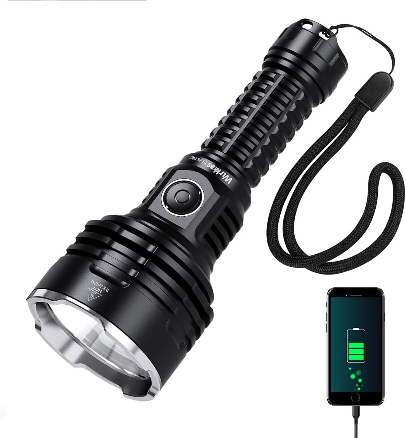 

Wurkkos TS30S PRO Супермощный светодиодный 6000 1086м Дальний RGB Вспомогательный Боковой для и Поисковый Фонарик, Люмены, Дальность, Перезаряжаемый через USB-C, Свет,