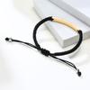 Pulsera Personalizada Trenzada con Cordón y Pulsera de Identificación de Cuerda para Mujer, Pulseras de Cordón Ajustables con Dijes Personalizados