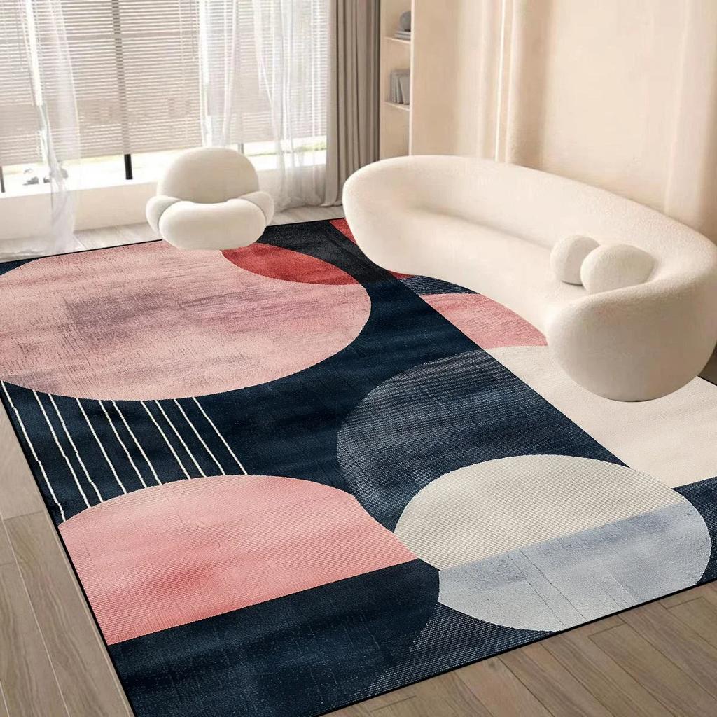 Weicher Flauschiger Rutschfester Luxusteppich für Wohnzimmer Sofa Schlafzimmer - Schmutzabweisende Waschbare Bodenmatte Große Fläche Minimalistisches Zuhause