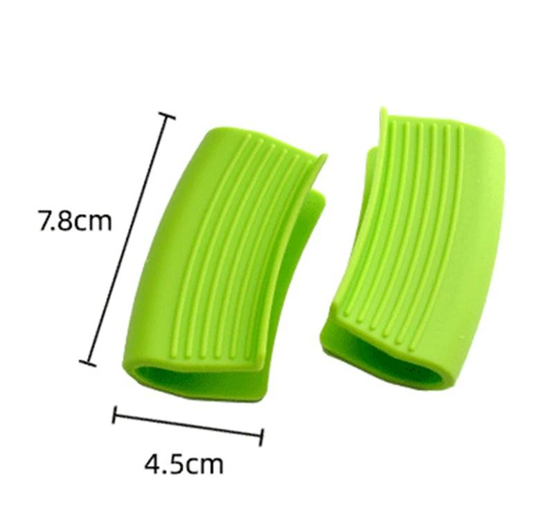

Silicone Heat Insulation Oven Mitt Glove Casserole Ear Pan Pot Holder Oven Grip Anti-hot Pot Clip Kitchen Accessories зелений