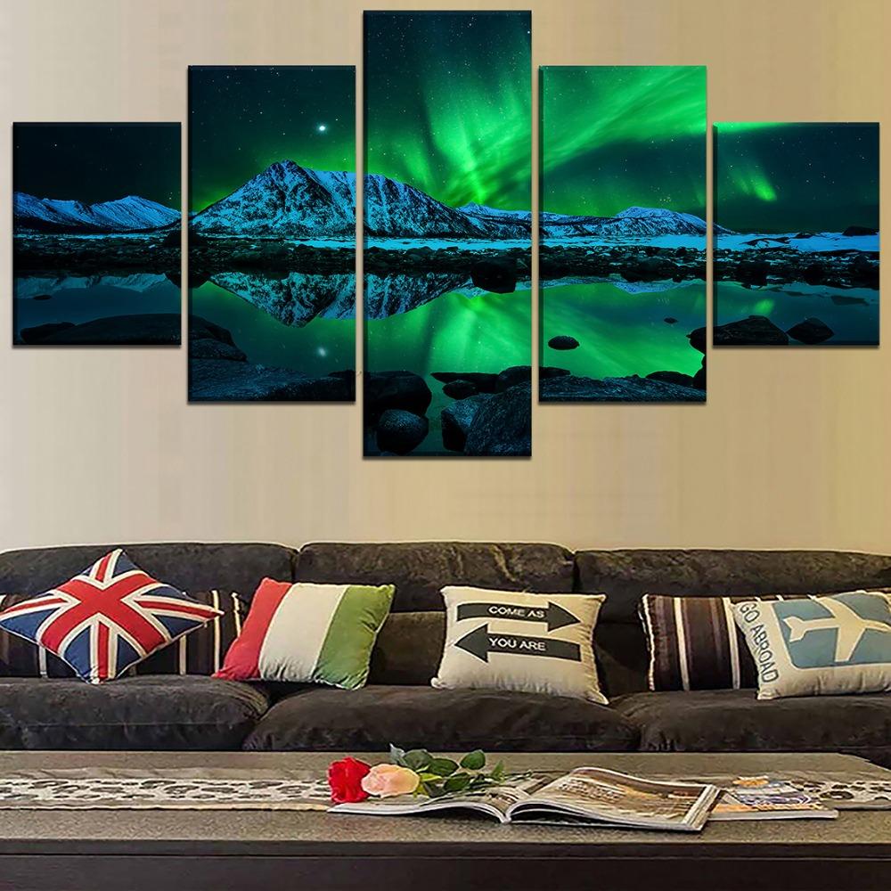 

Wall Art Canvas Painting 5 Piece Natural Landscape Print Painting Painting Modern Decor Picture Poster Canvas Living Room Decor 20X35 20X45 20X55CM