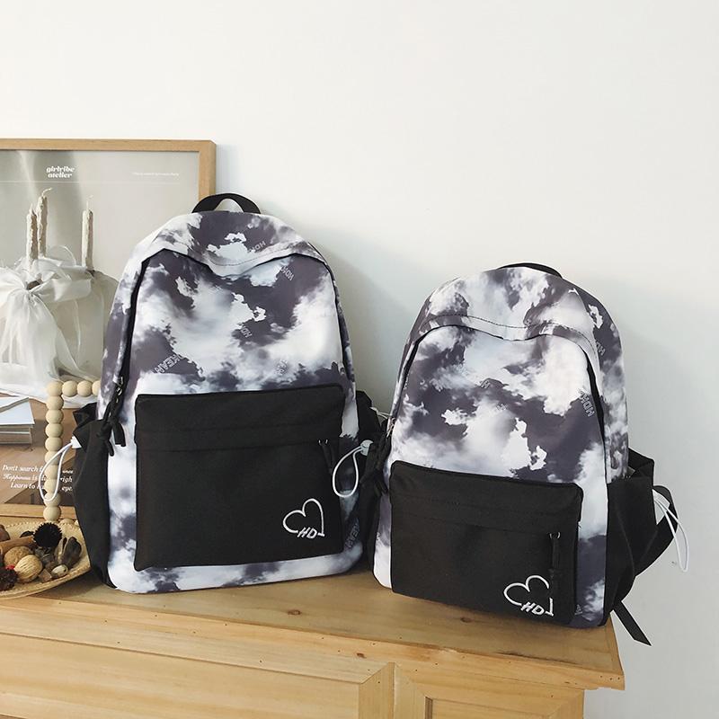 Tie-Dye-Druck Studenten-Schultasche Große Kapazität Damen-Rucksack