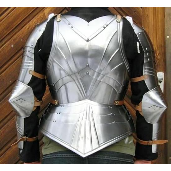 18GA Medieval Armor Half Body Suit Of Gothic Captain's Harp Suit 1530ct Replicas