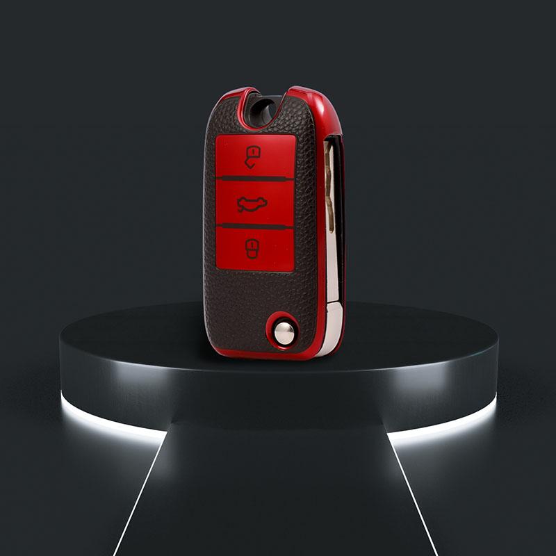 3 Buttons TPU Leather Car Remote Key Case Cover Shell Fob Bag For Roewe RX5 MG3 MG5 MG6 MG7 MG ZS GT GS 350 360 750 Accessories