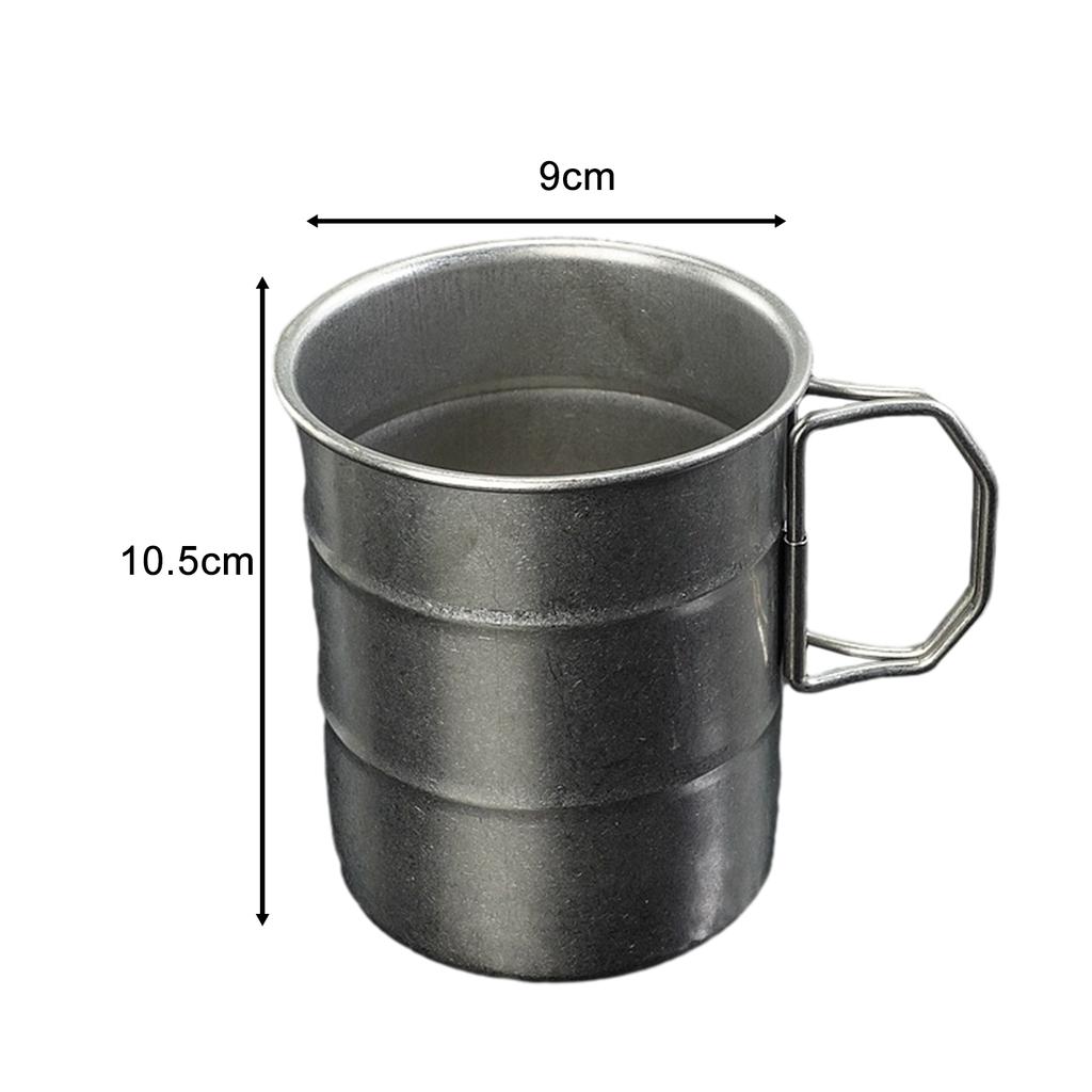 Stainless Steel Camping Mug Home Decor Photography Props Drinking Cup Coffee Mug for RV Party BBQ Backpacking Gear Outdoor