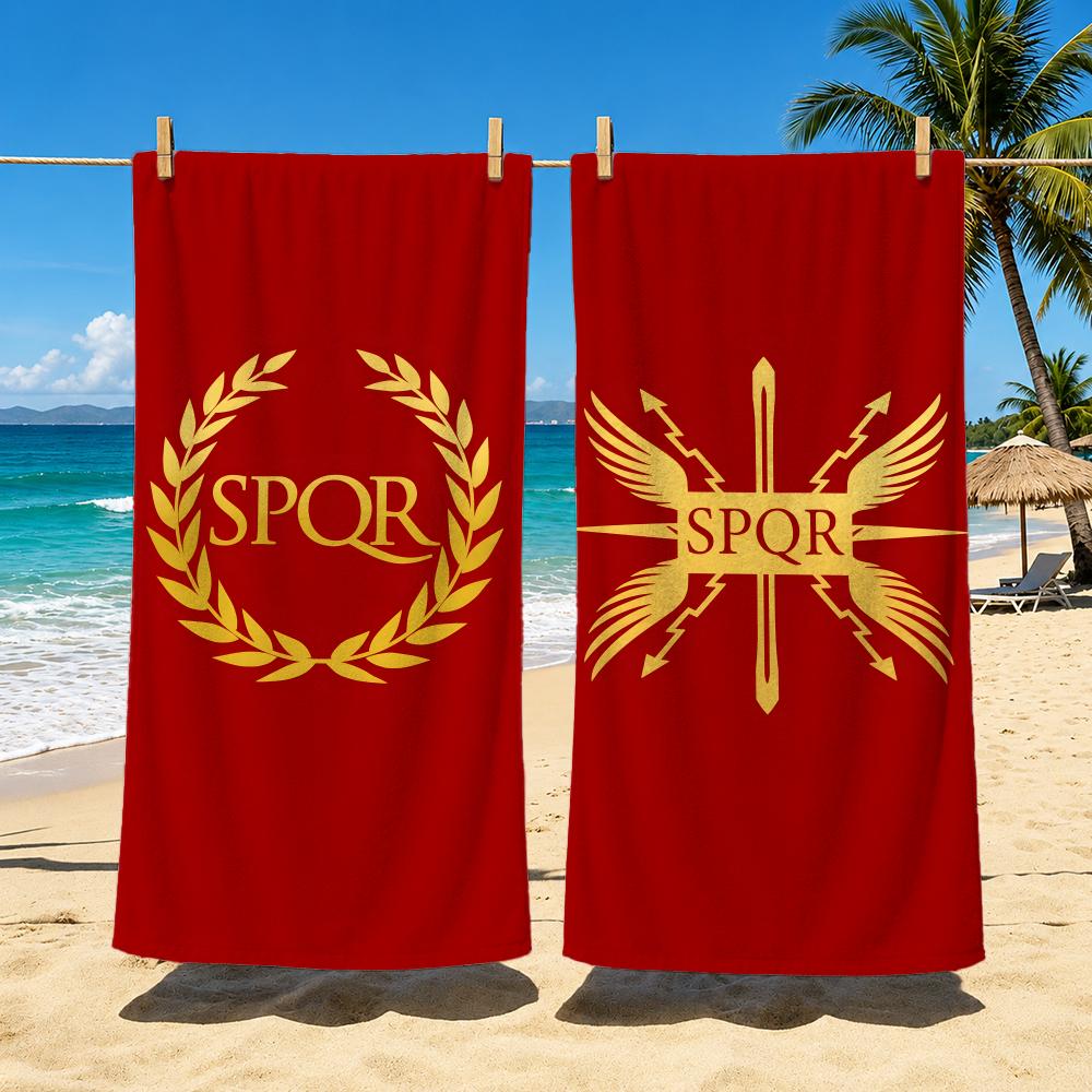 Gold Imperial Eagle Rome Towel Towel Soft Pool Gift For Travel Gym Shower Cool Camping Quick Dry Sports Large Beach Towel