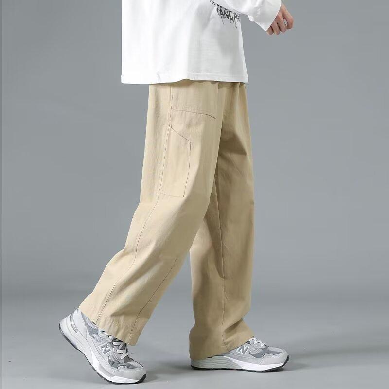 

Machine Tooling Pants Trendy Brand Boys Summer Casual Straight Trousers Loose Large Size Men 2XL хакі