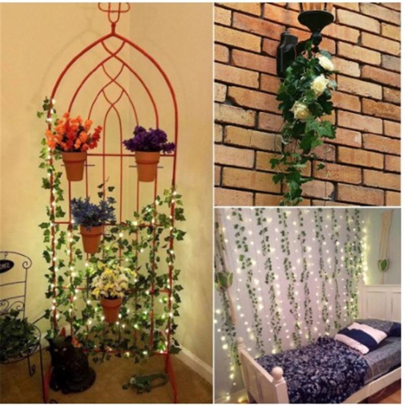 2M Ivy Leaf Garland Green Plant Plastic Vine Foliage Yard Home Garden Decor ATUS 2M Ivy Leaf Garland Green Plant Plastic Vine Foliage Yard Home Garden Decor ATUS