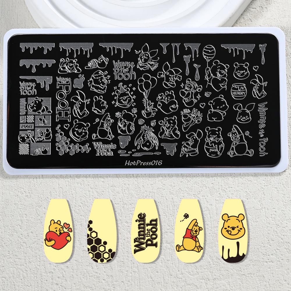 KT Cat & Mickey Mouse Anime Nail Art Stamping Plate for Beginners