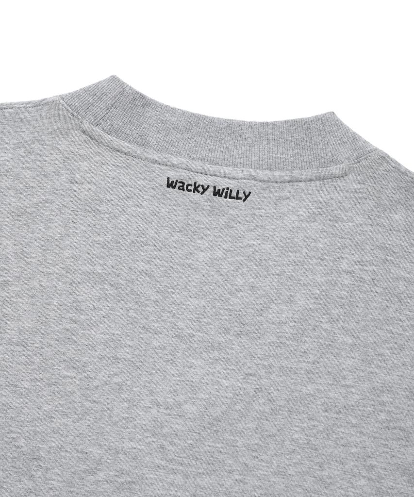 Wacky Willy Jersey V-Neck Pocket Cardigan Gray