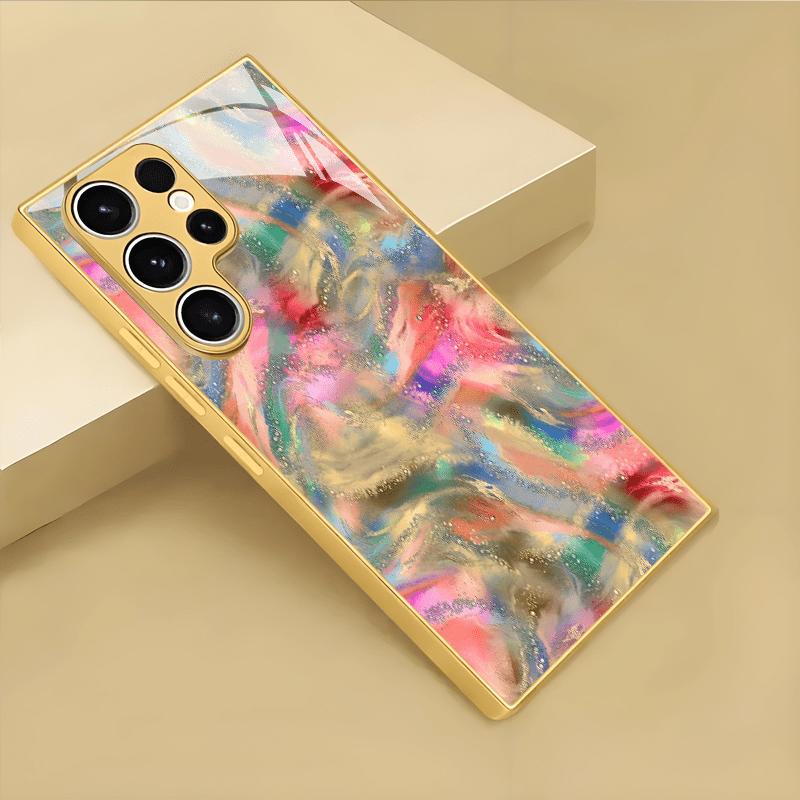 Hochwertige Handyhülle aus galvanisiertem Glas und TPU für Samsung Galaxy S26, S25, S24, S23, S22, S21 FE, Ultra und Plus – stoßfest