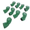 9pcs Golf Club Cover PU Leather Stylish Portable Golf Head Cover for Iron Drive Clubs Green