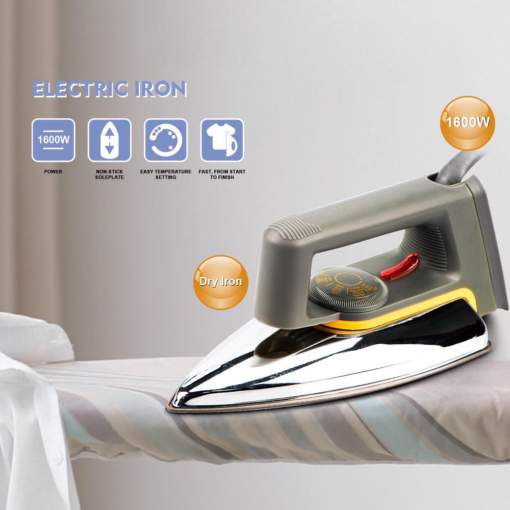 1600W Old-Fashioned European Dry Iron with Heat Transfer Function for Rhinestones and Wood Veneer