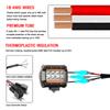 Firedrake LED Car Headlight Harness Switch Kit Off-road Vehicle Work Light Relay Cable Wire For Truck Boat 480W 16V 3m Wire Kit