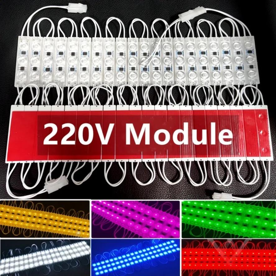 20PCS/lot Multicolour 12V 220V COB Light Led Modules Three Types Backlight Shop Banner Waterproof IP65 Advertising Decorations