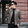 Spring and Autumn Genuine Leather Jacket Men's Sheepskin Jacket Stand Collar Leather Jacket Business Men's Jacket