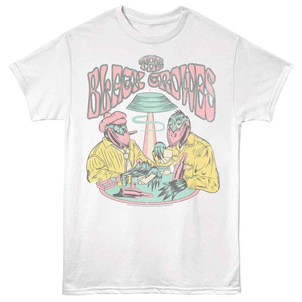 Black Crowes - Pastel Poker - Solid Adult Unisex Short Sleeve T-Shirt - White S