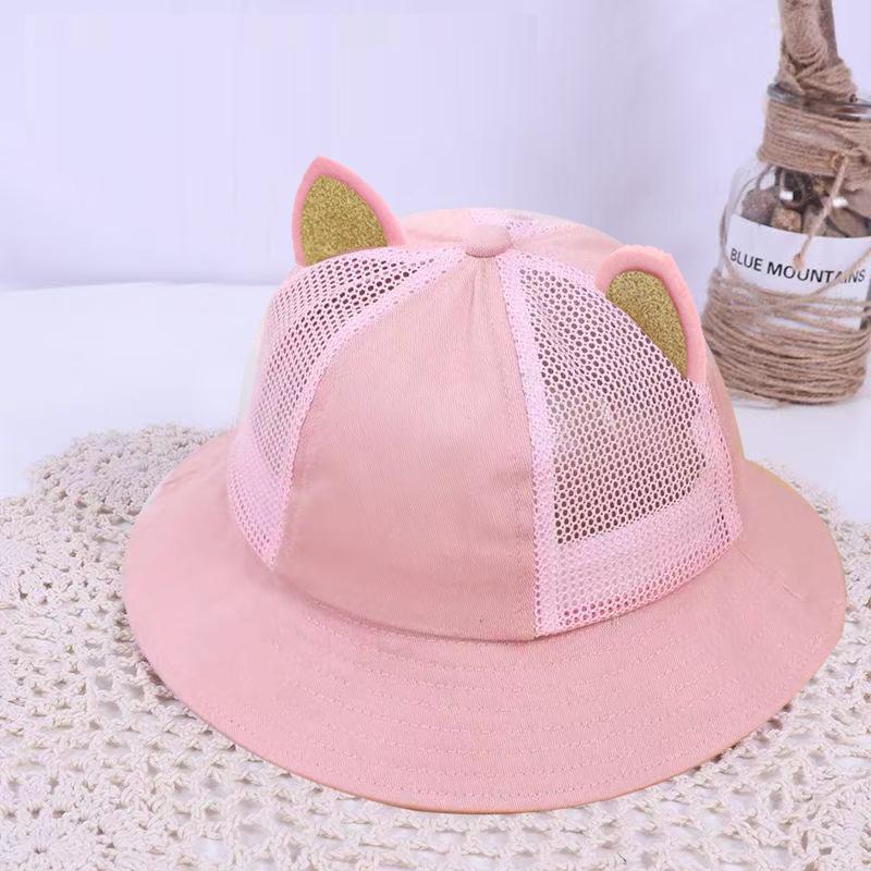 Children's Yellow Cotton Fisherman Hat with Logo for Primary Students, Kindergarten and Spring Outings