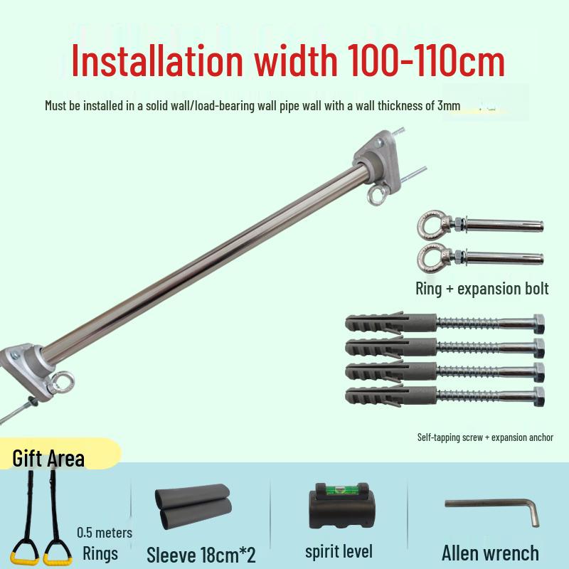 Iron Curtain Cloud Wall Mounted Pull-Up Bar with Suspension Rings