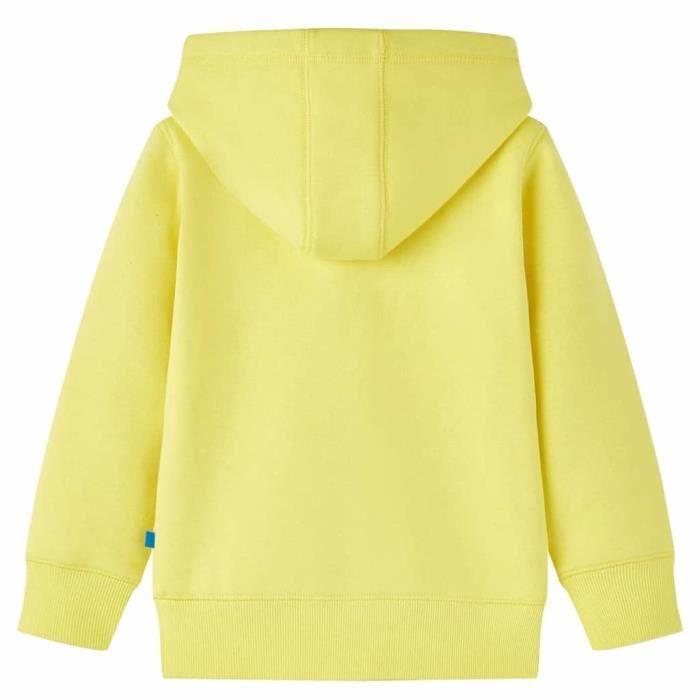 Light Yellow Zip-up Hoodie for Children 5 Sizes Available