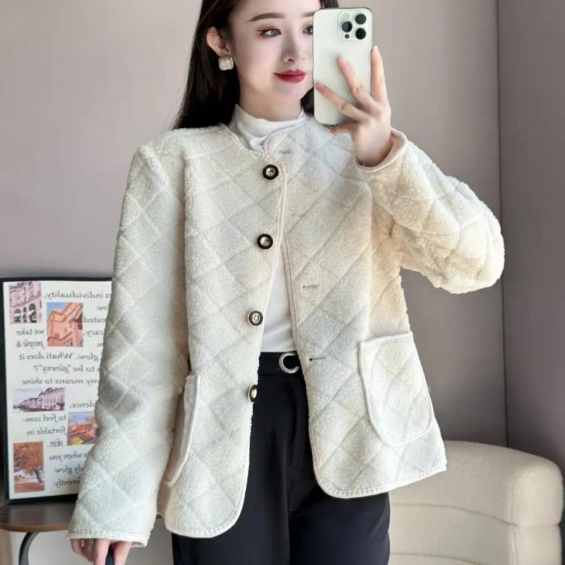 Coats for Women Winter Jacket Thickened Velvet Short Shearling Loose Casual Coat Top