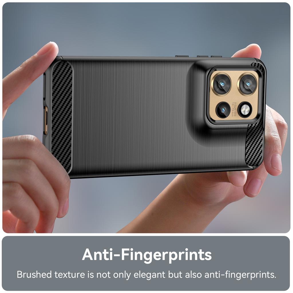 For Motorola Edge 50 Neo 5G Case with Screen Film WANLONFENG LS Series Big Lens Hole Brushed Texture TPU Phone Cover