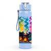 1PC Bonfire Camping Night Scene 750ml Color Plastic Sports Water Bottle Leakproof Flip Straw Lid Suitable for Sports Office Home Use
