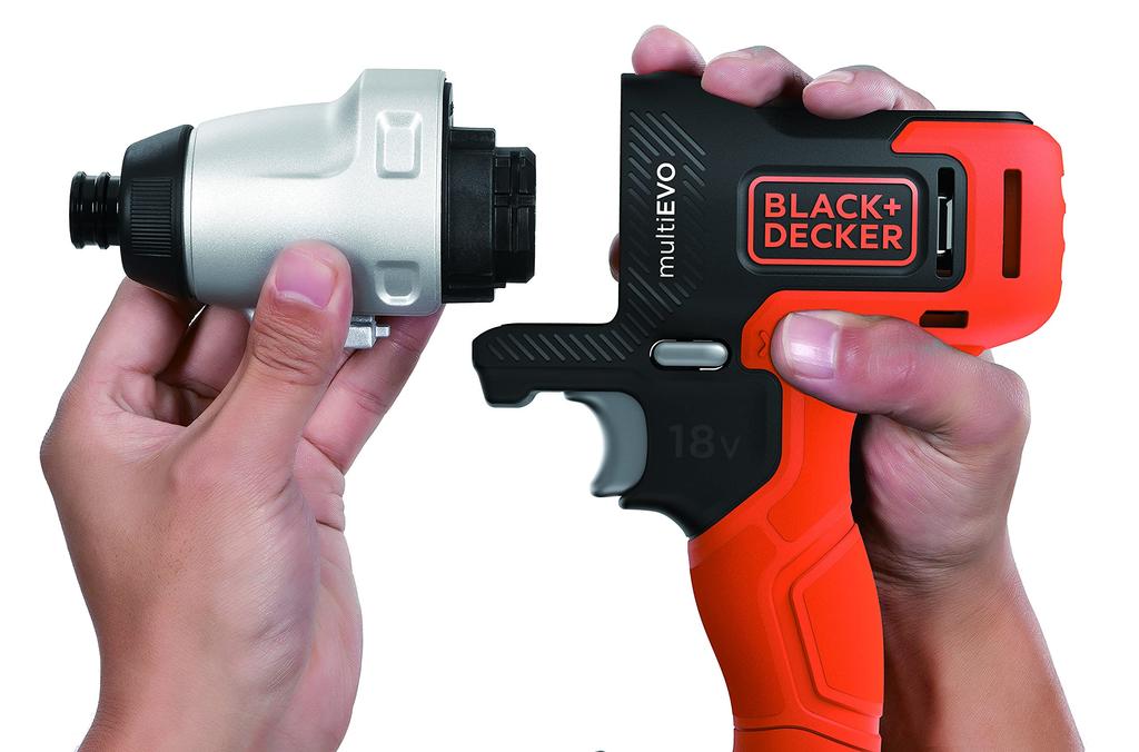 Cordless Multievo EVO185I1 Impact Driver DIY Power Tool Drilling Tightening Tool Dedicated Kit Box Included BLACK+DECKER Multi-Tool