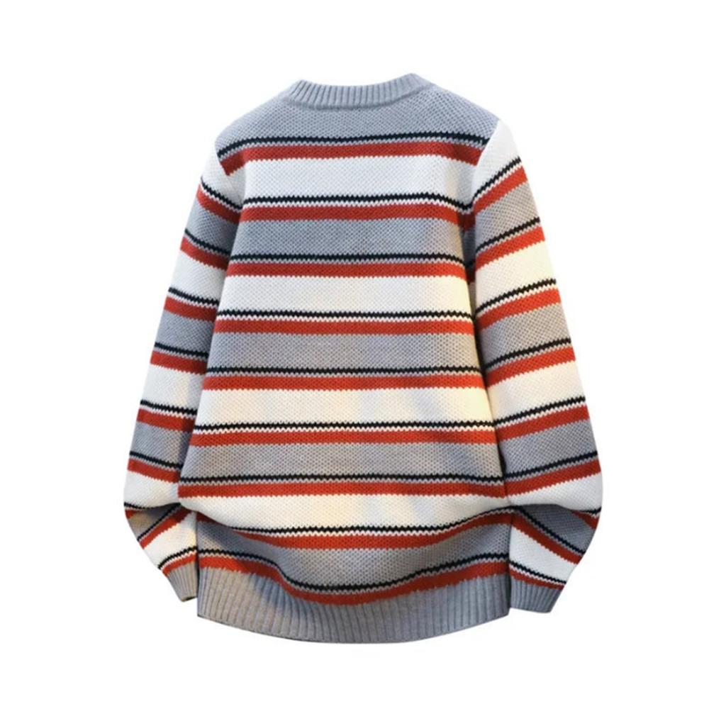 Men's  Fashion  Knitting  Pullover  Long Sleeves  Loose  Round Neck  Sweater