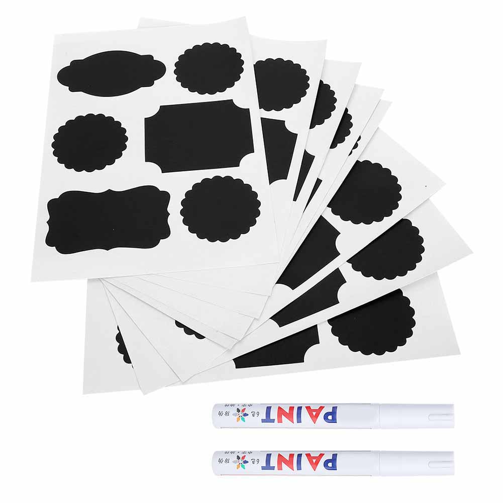 216 sztuk Wodoodpornych Naklejek Tablicowych Naklejka z Etykietą na Doniczkę z 2 szt. Długopisu (Typ afH)