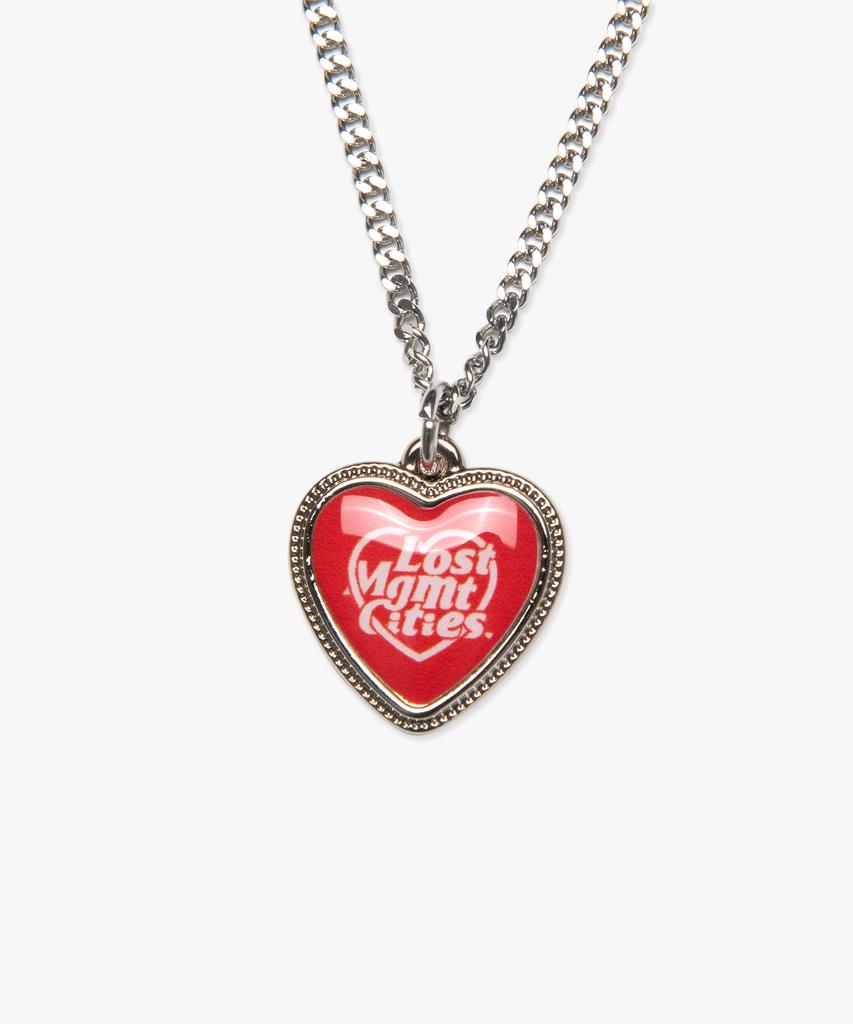 Lmc Heart Typo Pendant Necklace Red