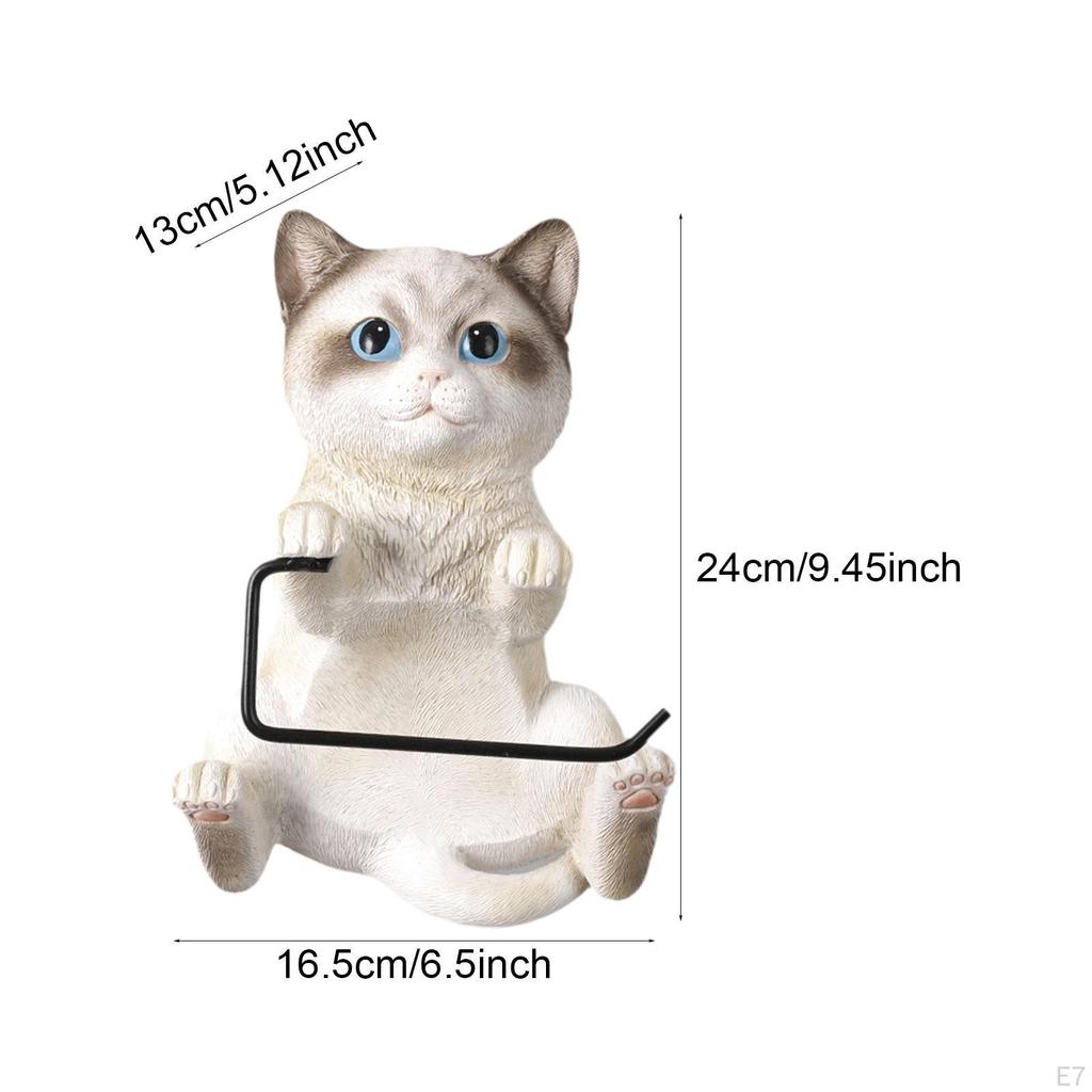 Cat Toilet Paper Roll Holder, Resin, Professional, Multifunctional Practical, Durability, Novelty