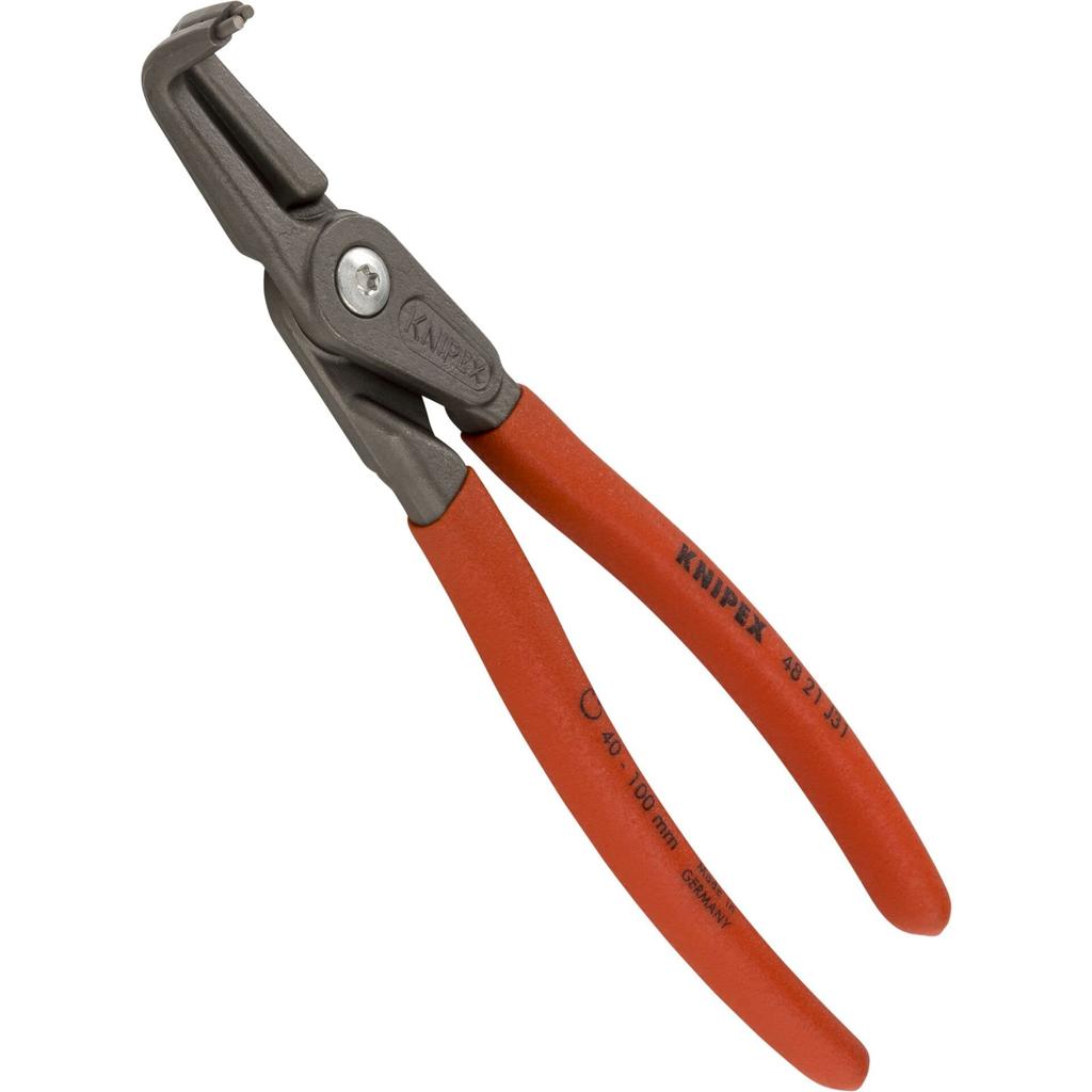 KNIPEX Precision Snap Ring Pliers, Curved, 40-100mm, 4821-J31