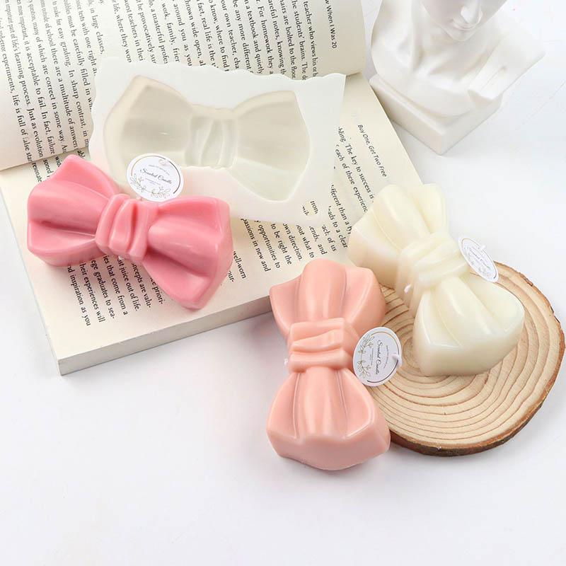 3D Bow-knot and Mouth Silicone Candle Mold Handmade Soy Wax Resin Soap Mould Scented Candle Making Molds Craft Gifts Home Decor