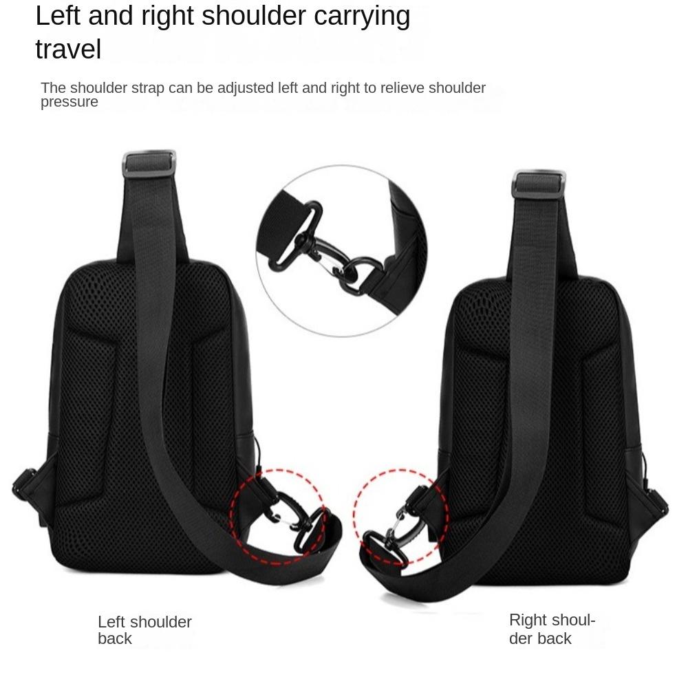 Oxford Men Chest Bag Solid Color Phone Crossbody Bag Casual Male Shoulder Bag  Cycling