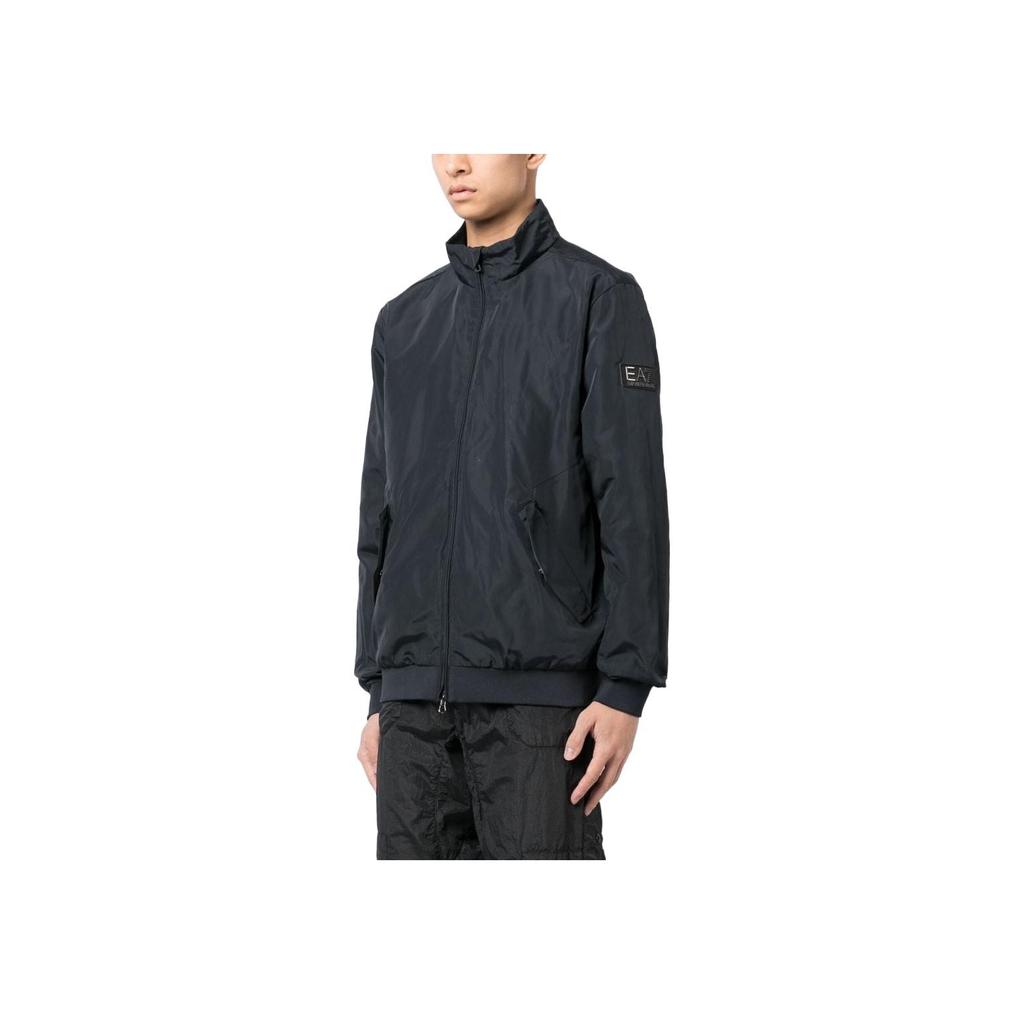 Emporio Armani SS23 EA7 Series Solid Color Logo Patch Pilot Jacket Men Jackets Dark-Blue 3RPB24-PNT3Z-1578