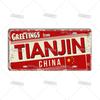 Artisian INDIA CHINA INDONESIAN License Plate Landmark State Metal Sign City Decorative Plaque Wall Decor Garage Bar Pub Club