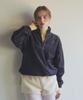Iteoneolmomeonteu Soft Terry Half Zip Sweatshirt_Navy