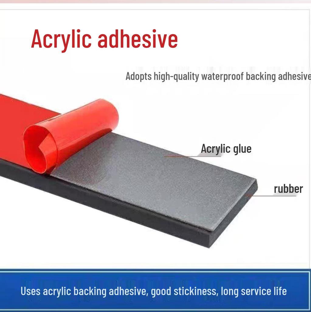Oil-Resistant Square Rubber Sealing Strip: Anti-Collision, Shock Absorption, Wear & Pressure Resistant, Self-Adhesive Marine Strip.