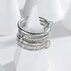 Gold Color Stackable Rings for Women Non Tarnish Cubic Zirconia Rings, Multi Ring Mixed Metals Stack Rings Set