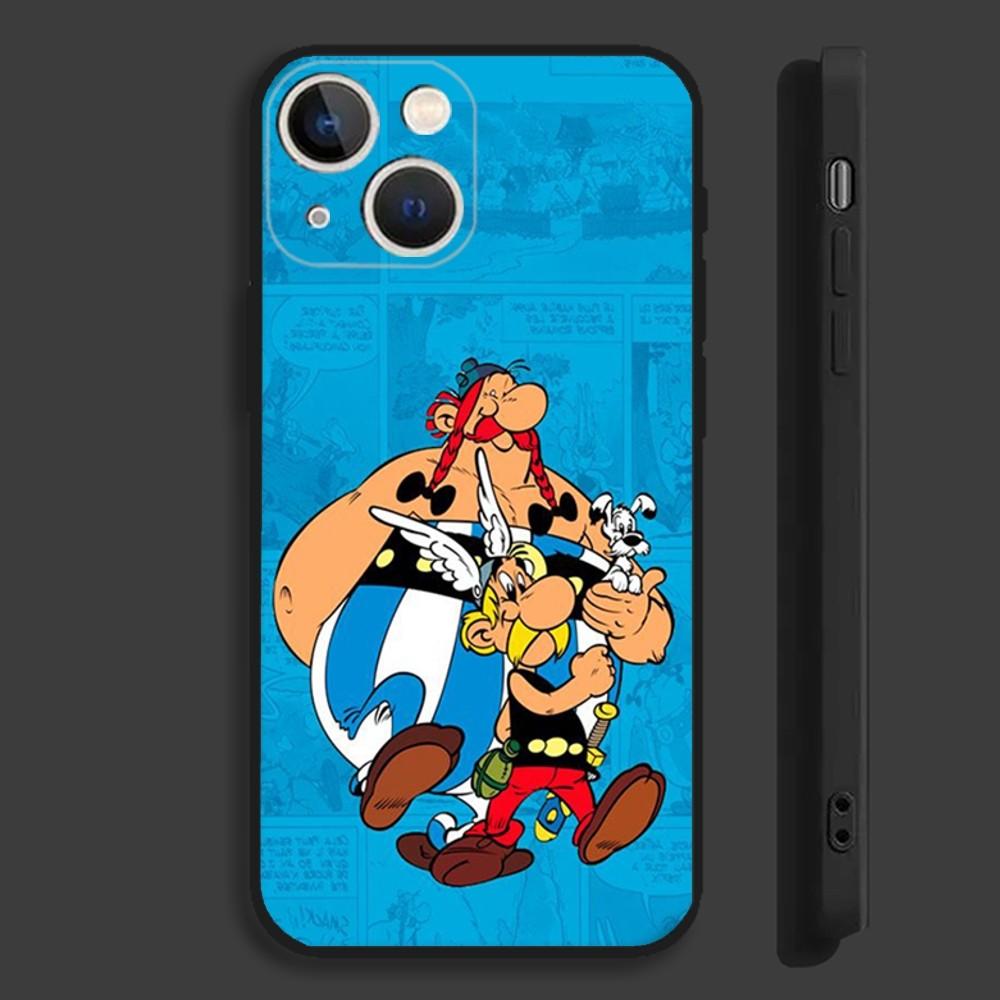 

A-Asterix Cartoon O-Obelix Phone Case For iPhone 16,15,14,13,12,11,Pro,Max,Plus,Mini,X,XS,XR,8,7,6,S,SE Soft Black Case iPhone15