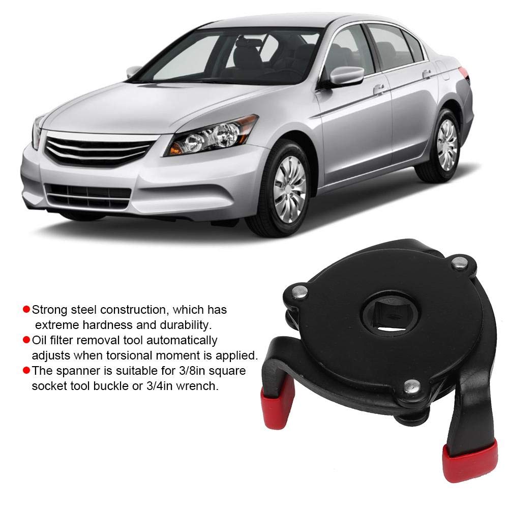 High Hardness Adjustable Filter Remover, Filter Wrench, Fits Most Vehicles