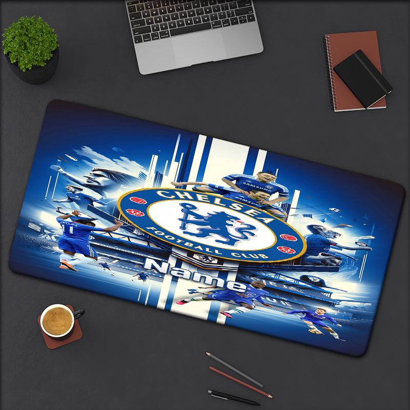Custom Name Chelsea Football Club Theme Mouse Pad Non Slip Rubber Base Multifunctional Office Home Decor Perfect For Workspace Personalization