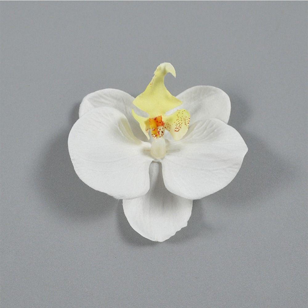 

Аксессуары ручной работы Имитация цветка Головной убор Цветок орхидеи-бабочки Милый Женщины L белый
